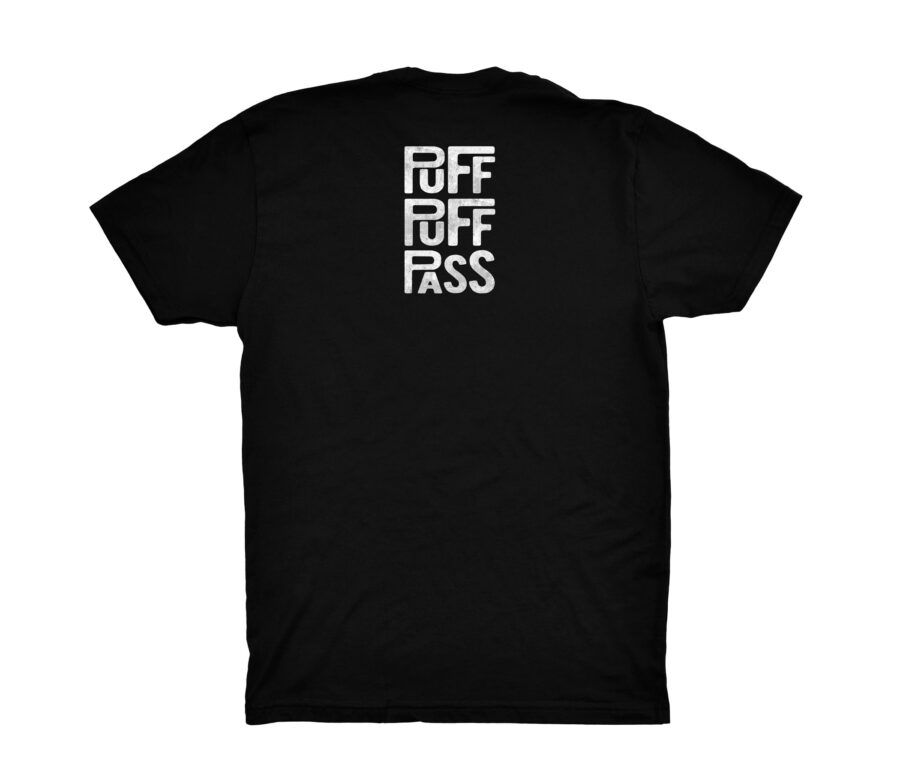 Puff Puff Pass design -Black T-shirt - Image 4