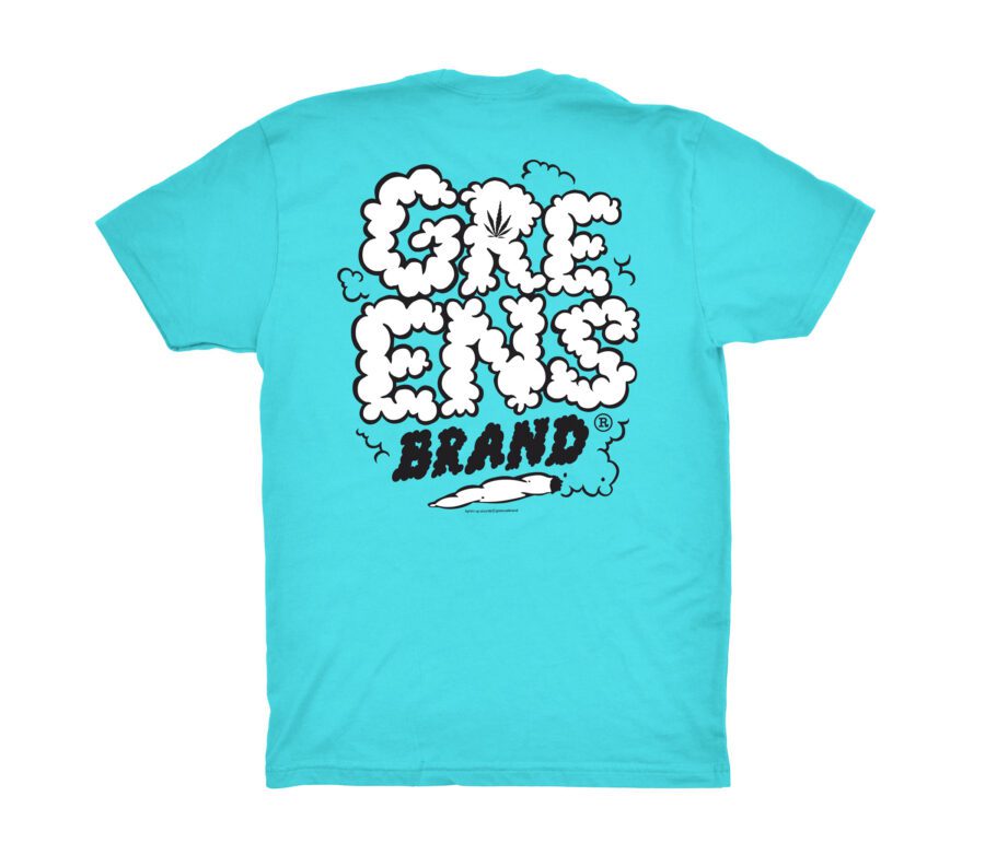 Smokey Type design -Cancun Blue T-shirt