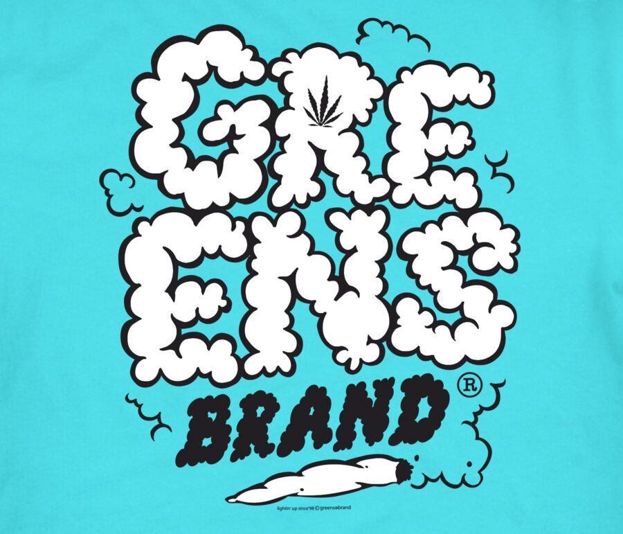 Smokey Type design -Cancun Blue T-shirt - Image 2