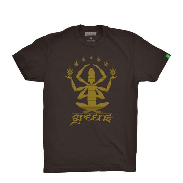 Meditate design -Brown T-shirt
