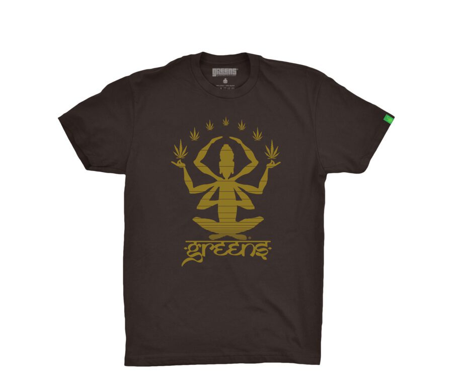 Meditate design -Brown T-shirt