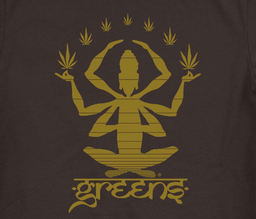 Meditate design -Brown T-shirt - Image 2