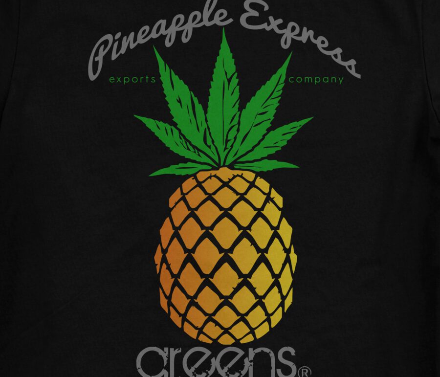 Pineapple Express design -Black T-shirt - Image 2
