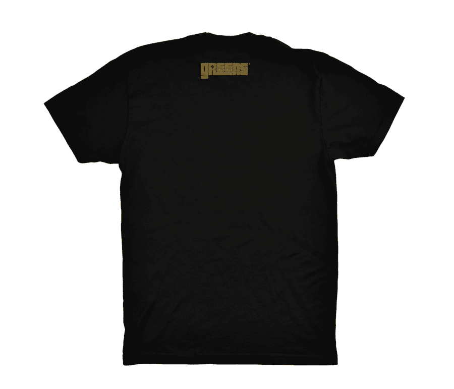 Tagline Logo design -Gold on Black T-shirt - Image 3