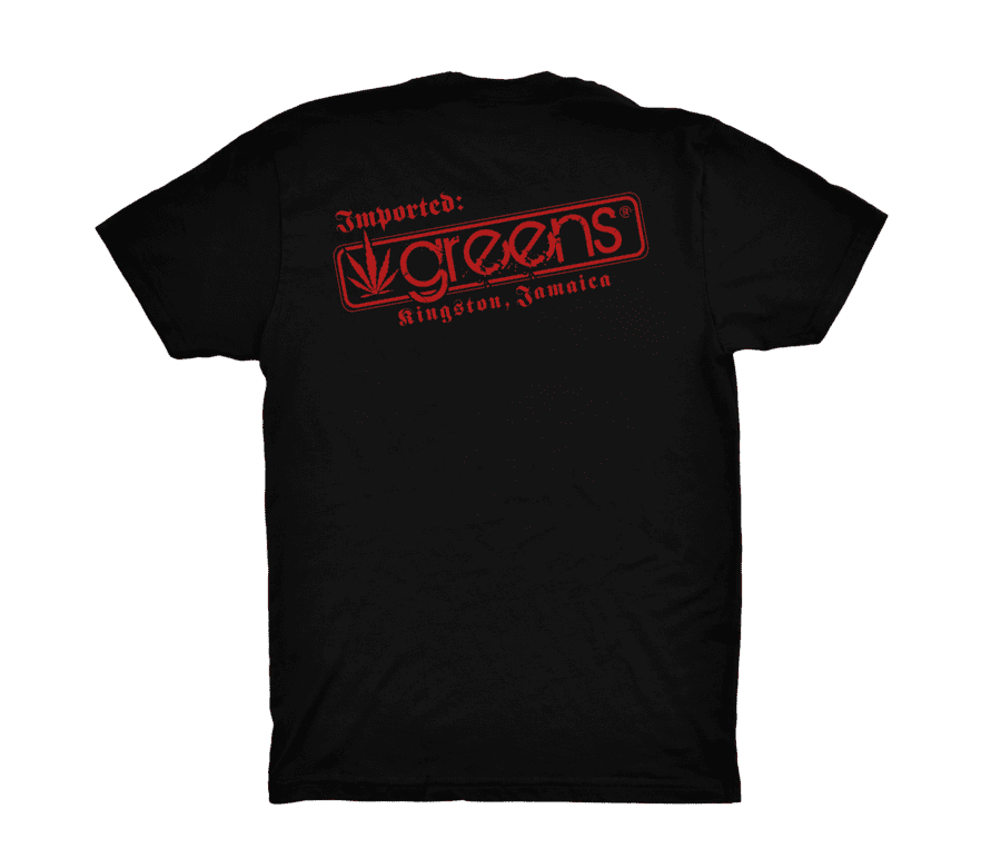 Rasta Burlap design -Black T-shirt - Image 3