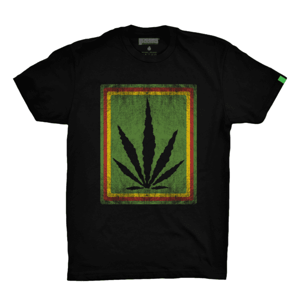 Rasta Burlap design -Black T-shirt