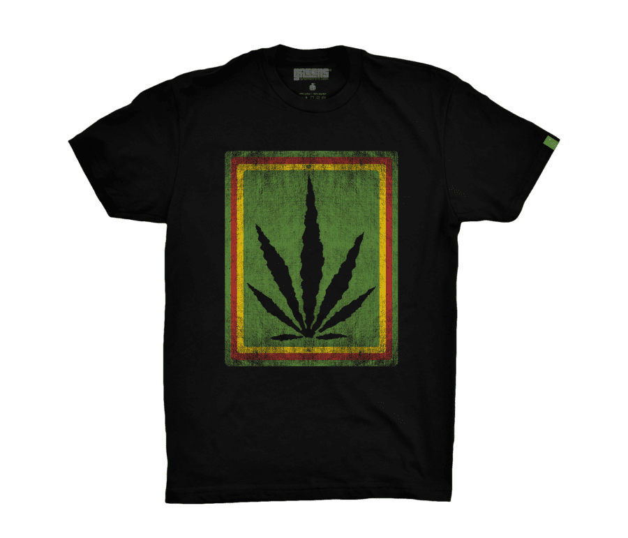 Rasta Burlap design -Black T-shirt