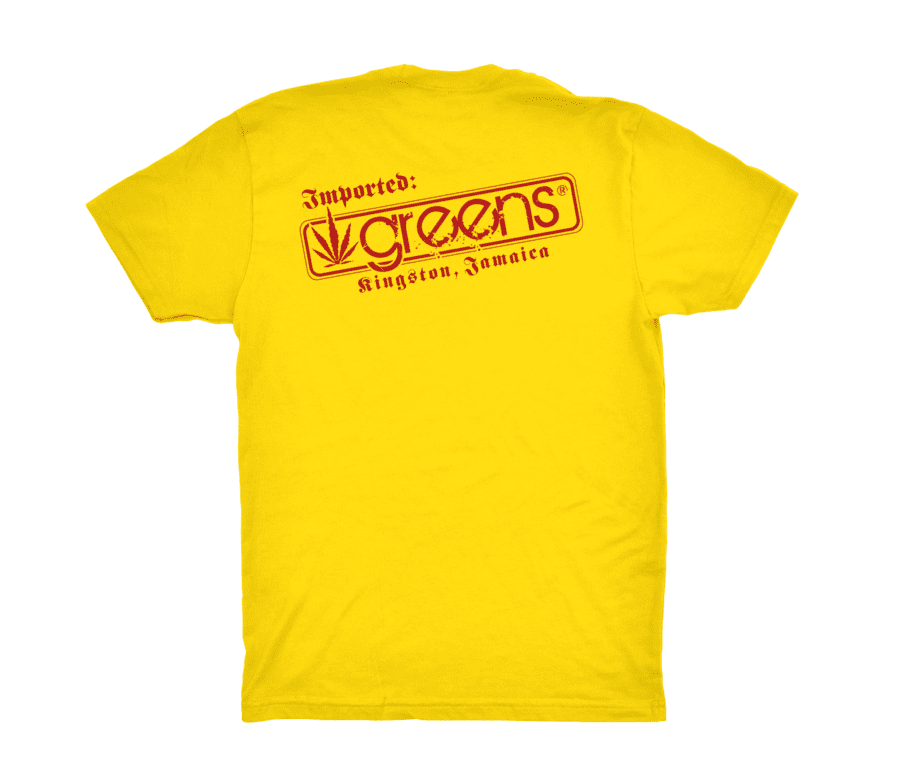 Rasta Burlap design -Yellow T-shirt - Image 3