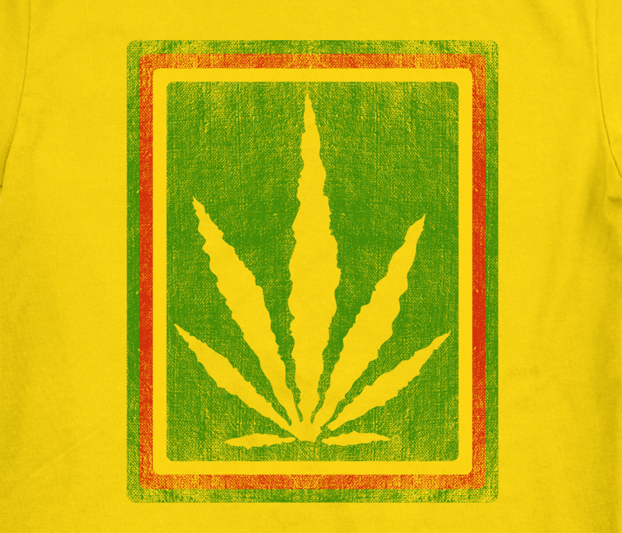Rasta Burlap design -Yellow T-shirt - Image 2