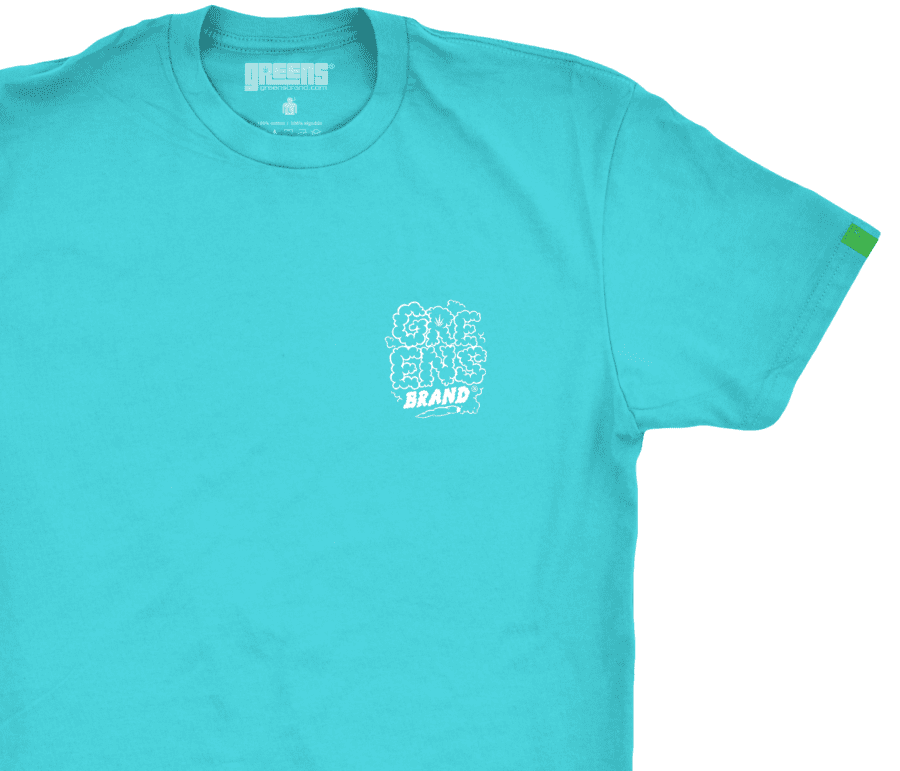 Smokey Type design -Cancun Blue T-shirt - Image 3