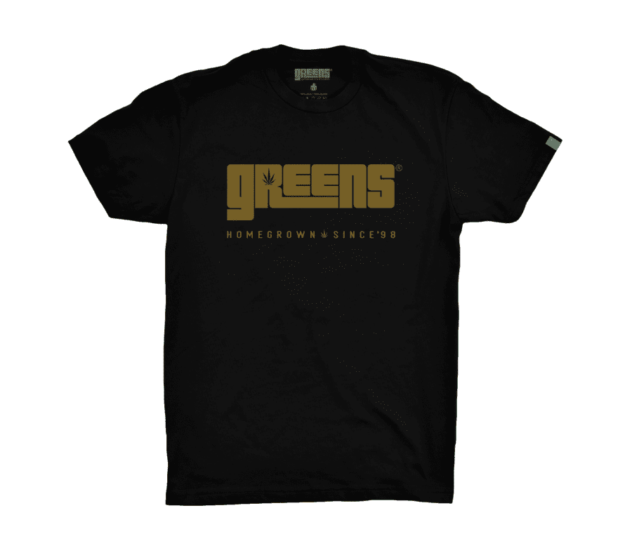 Tagline Logo design -Gold on Black T-shirt