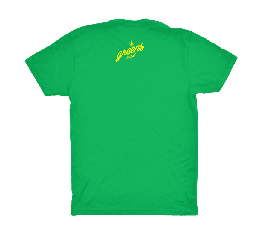Slant Script design -Green T-shirt - Image 4