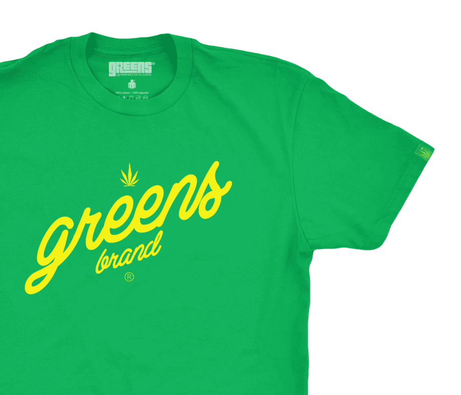 Slant Script design -Green T-shirt - Image 3