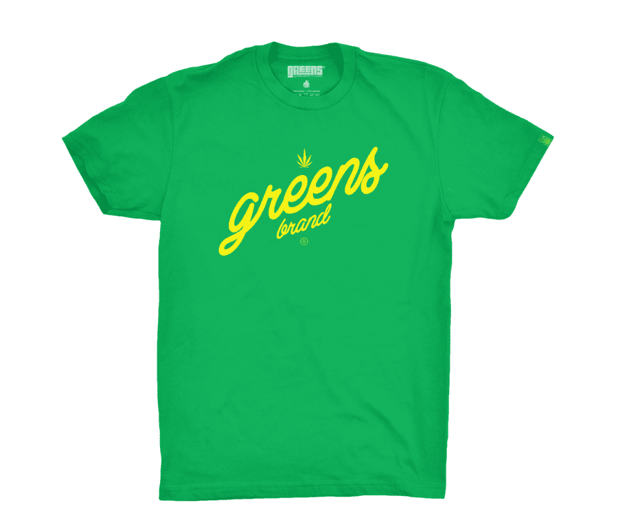 Slant Script design -Green T-shirt