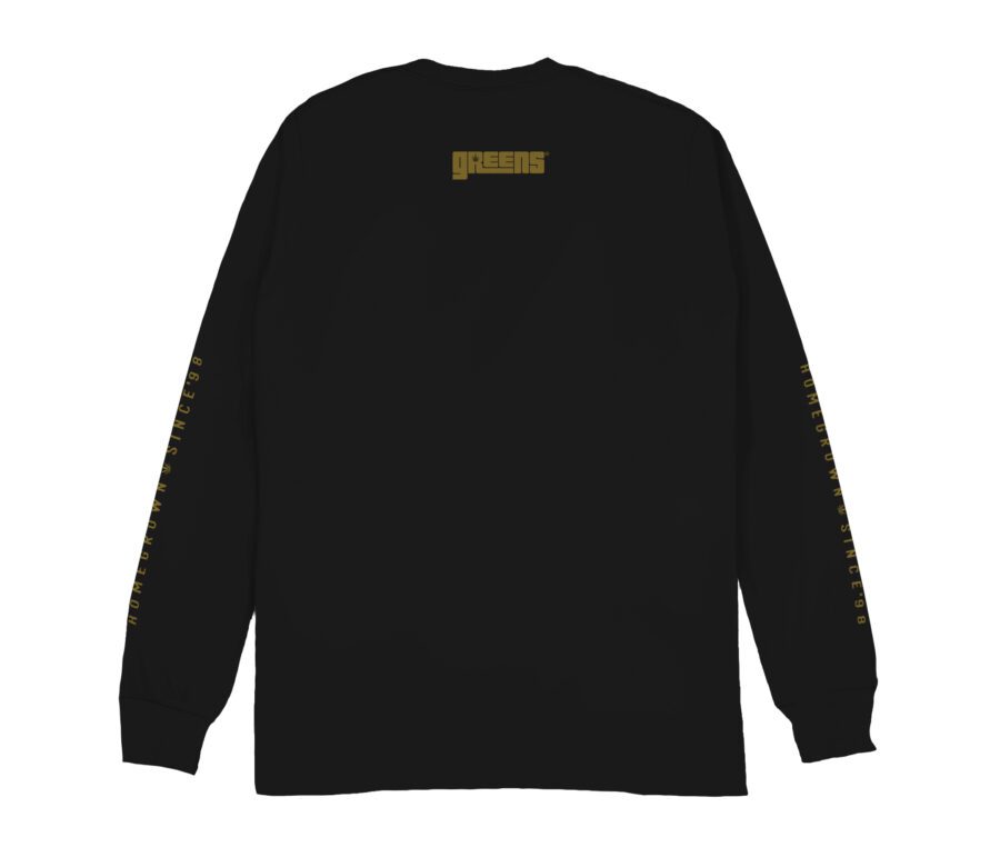 Tagline Logo design -Black Long Sleeve Shirt - Image 3