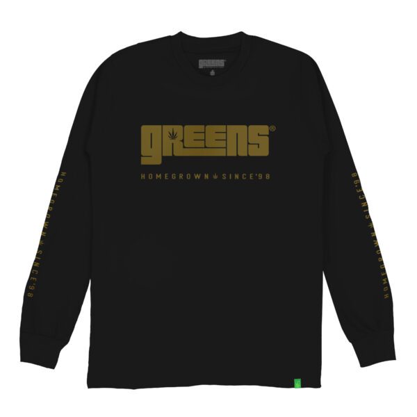 Tagline Logo design -Black Long Sleeve Shirt