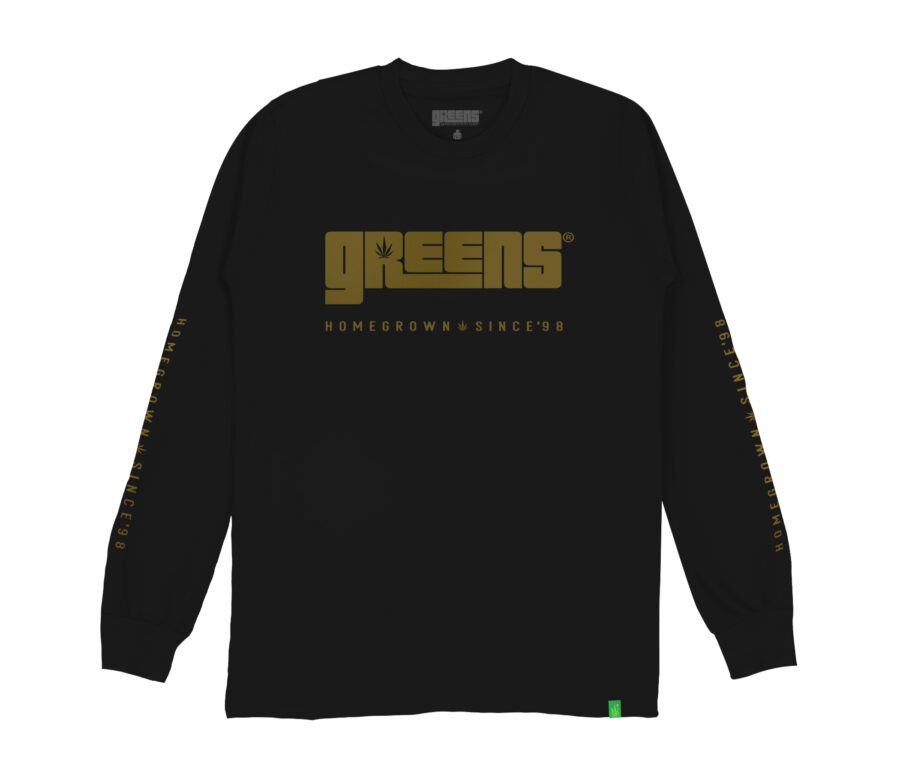 Tagline Logo design -Black Long Sleeve Shirt