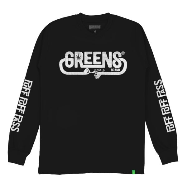 Puff Puff Pass design -Black Long Sleeve Shirt