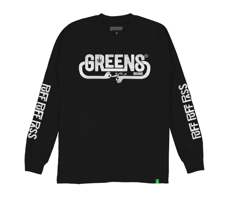 Puff Puff Pass design -Black Long Sleeve Shirt